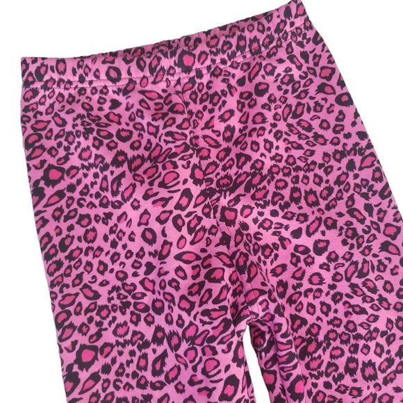 𝅺just cozy Girls Pink Cheetah print 10 12 - Picture 2 of 4